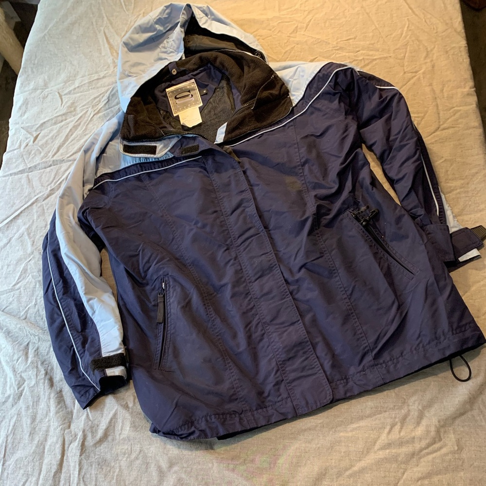Women's Navy and Light Gray Ski Jacket